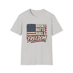 Brisket Butts Ribs & Freedom BBQ t-shirt color options