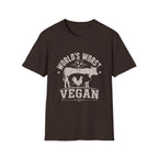 World's Worst Vegan t-shirt, back view