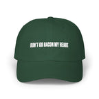 Camo Dad Cap "Don't Go Bacon My Heart" embroidered BBQ hat, back adjustable strap