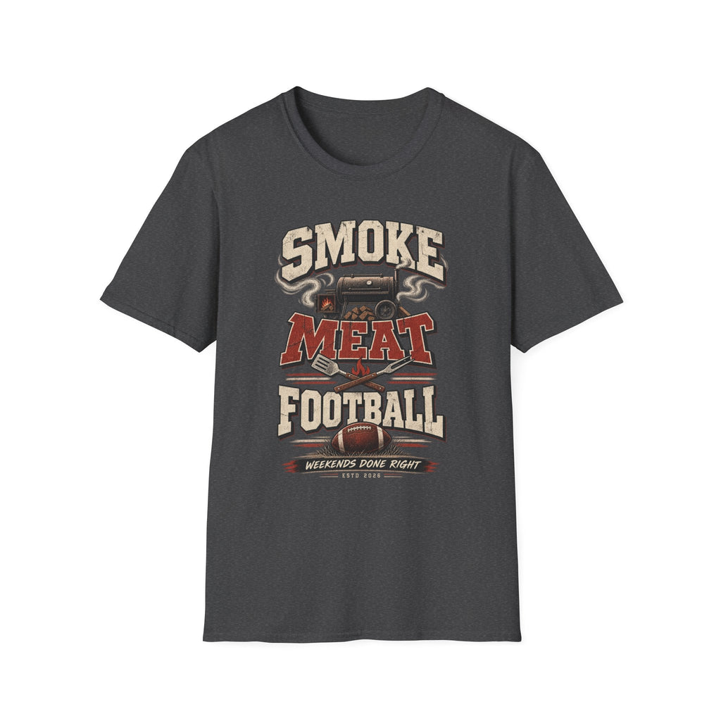 Smoke Meat & Football t-shirt size chart
