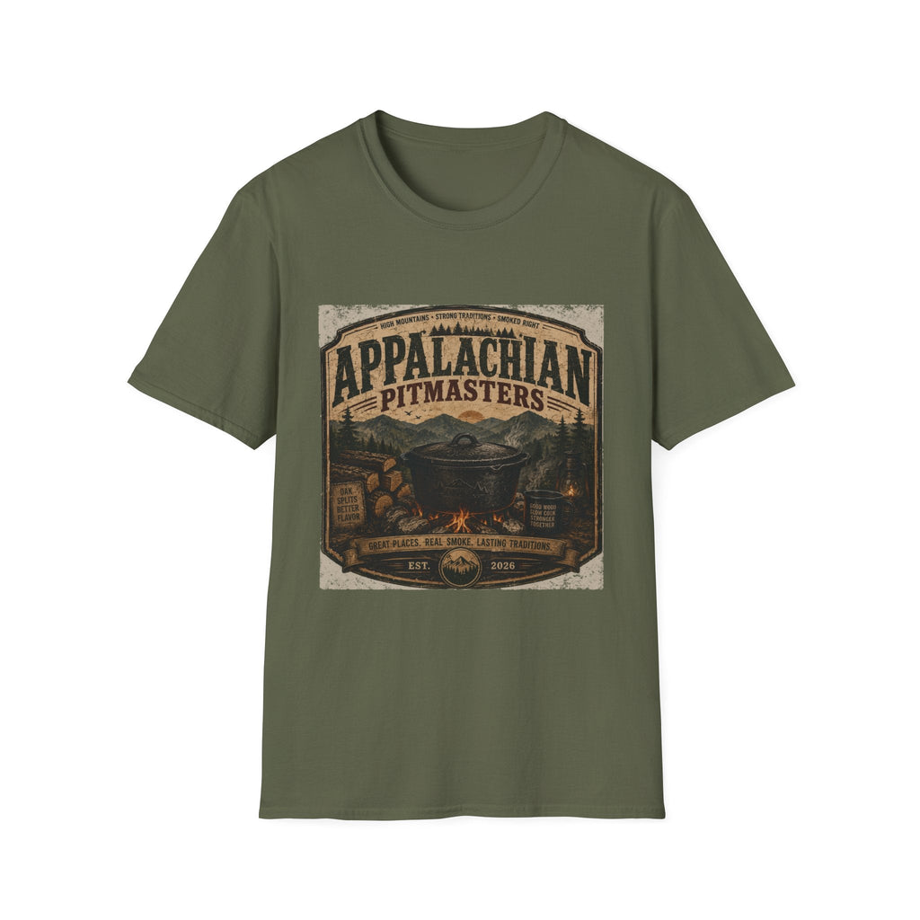 Appalachian Pitmasters vintage t-shirt, folded flat lay