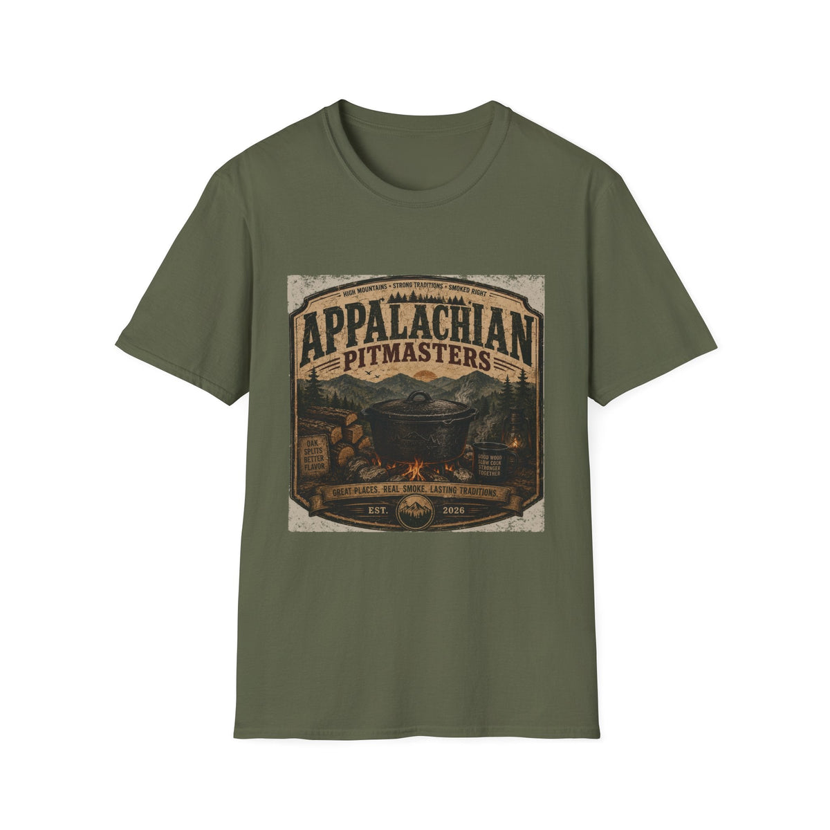 Appalachian Pitmasters vintage t-shirt, folded flat lay