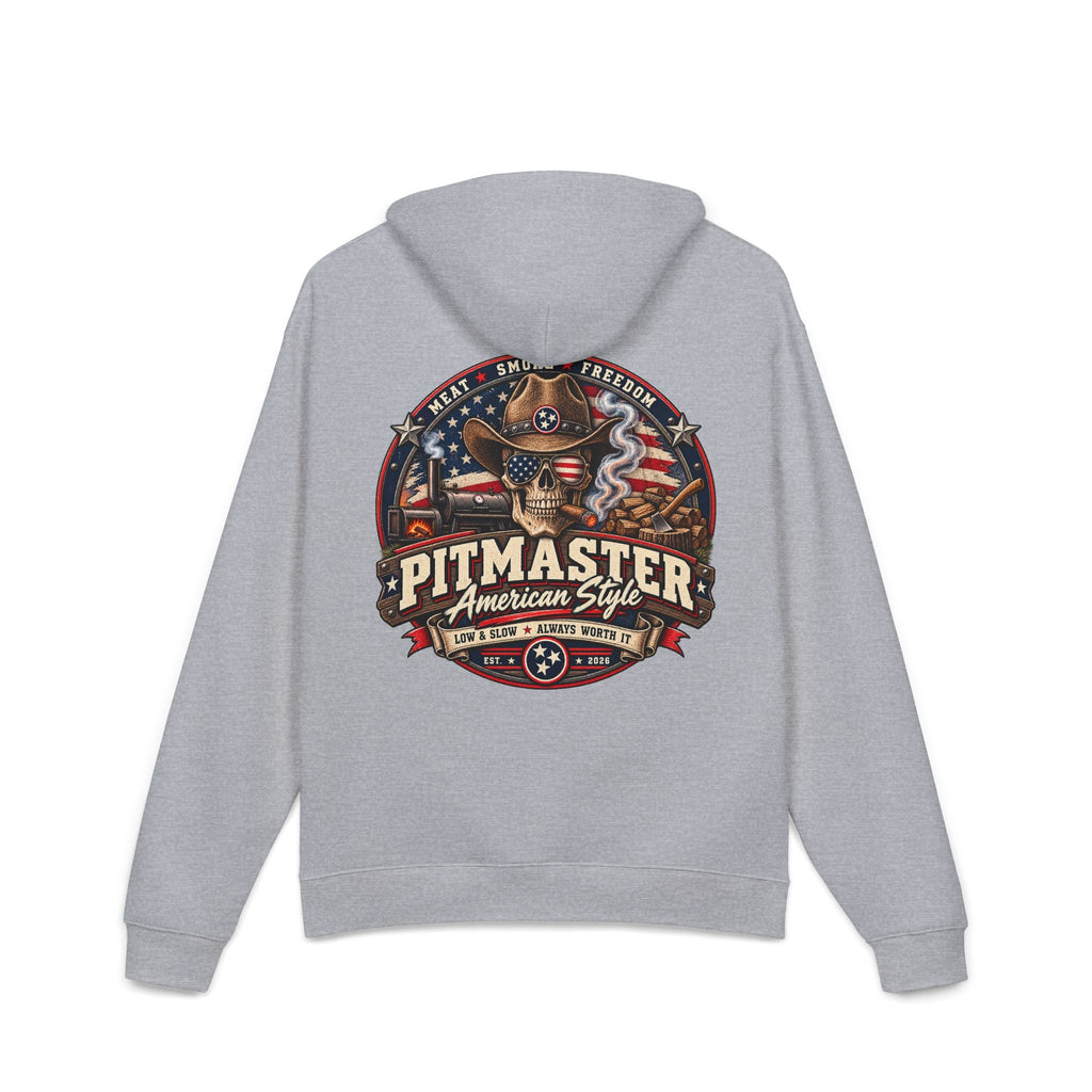 Pitmaster Skull BBQ hoodie, back view
