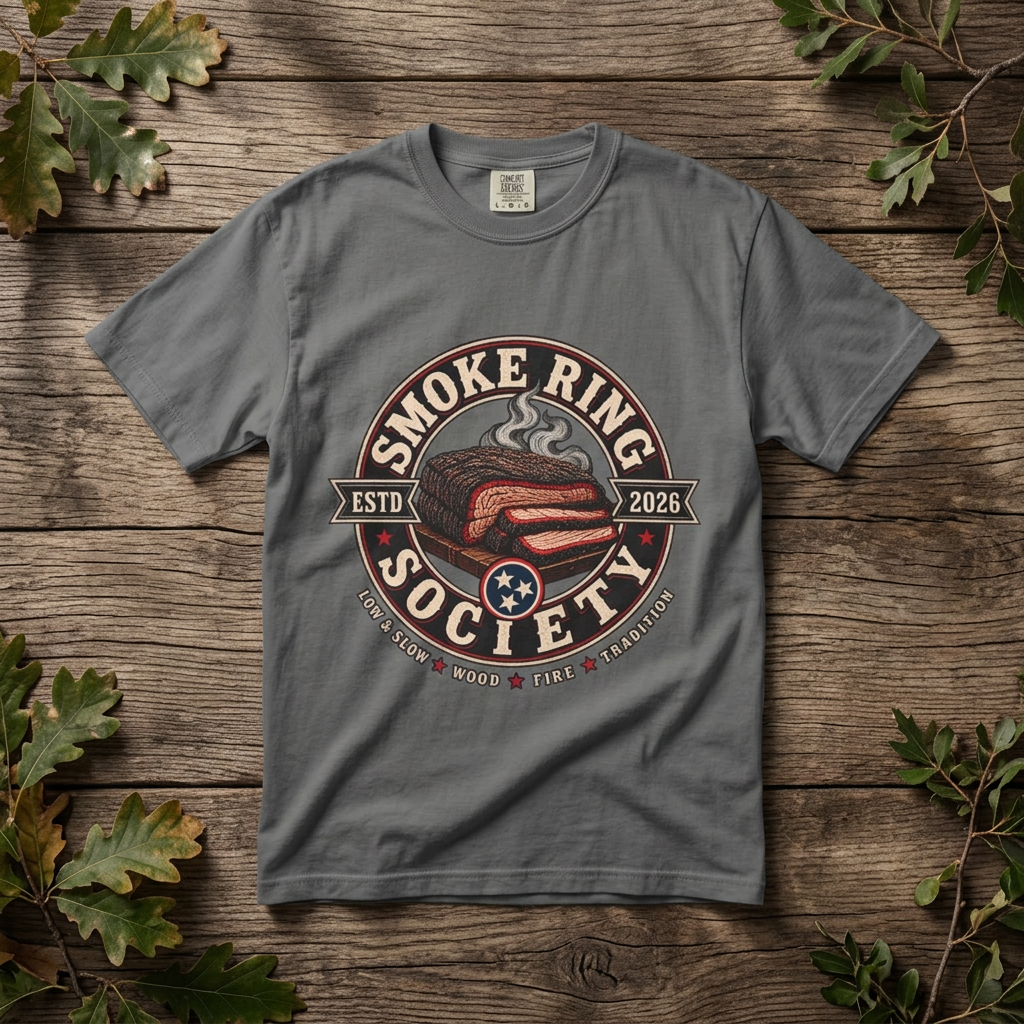 Title: Smoke Ring Society — Comfort Colors Tee