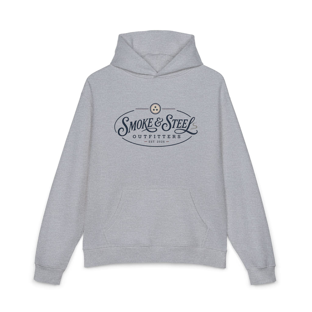 Pitmaster Skull BBQ hoodie, close-up graphic detail