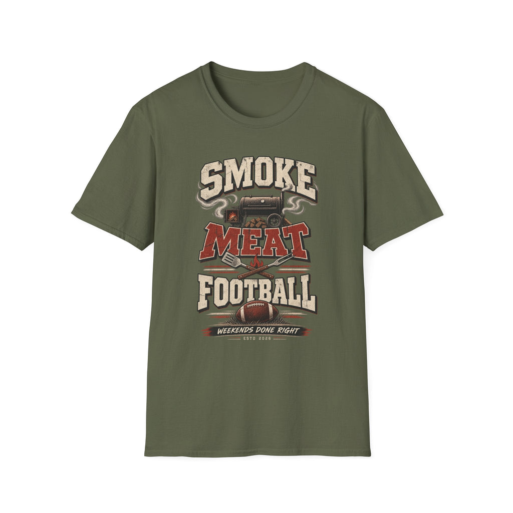 Smoke Meat & Football t-shirt color options