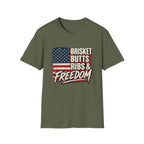 Brisket Butts Ribs & Freedom BBQ t-shirt size chart