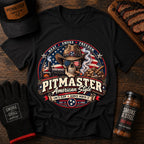 Pitmaster Skull BBQ t-shirt fabric detail