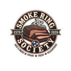 Smoke Ring Society Kiss-Cut Sticker — BBQ Brisket Smoking Emblem