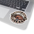 Smoke Ring Society Kiss-Cut Sticker — BBQ Brisket Smoking Emblem