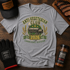 Anti-Vegetarian Club Carnivore Division 2026 T-Shirt – Vintage grill-style tee for proud carnivores