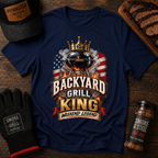 Backyard Grill King T-Shirt — Patriotic BBQ Weekend Legend Tee