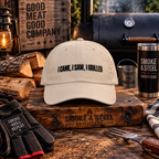 Dad Cap — "I Came, I Saw, I Grilled" Embroidered BBQ Hat