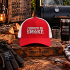 Keep cool at the grill in this Forged in Smoke snapback trucker hat