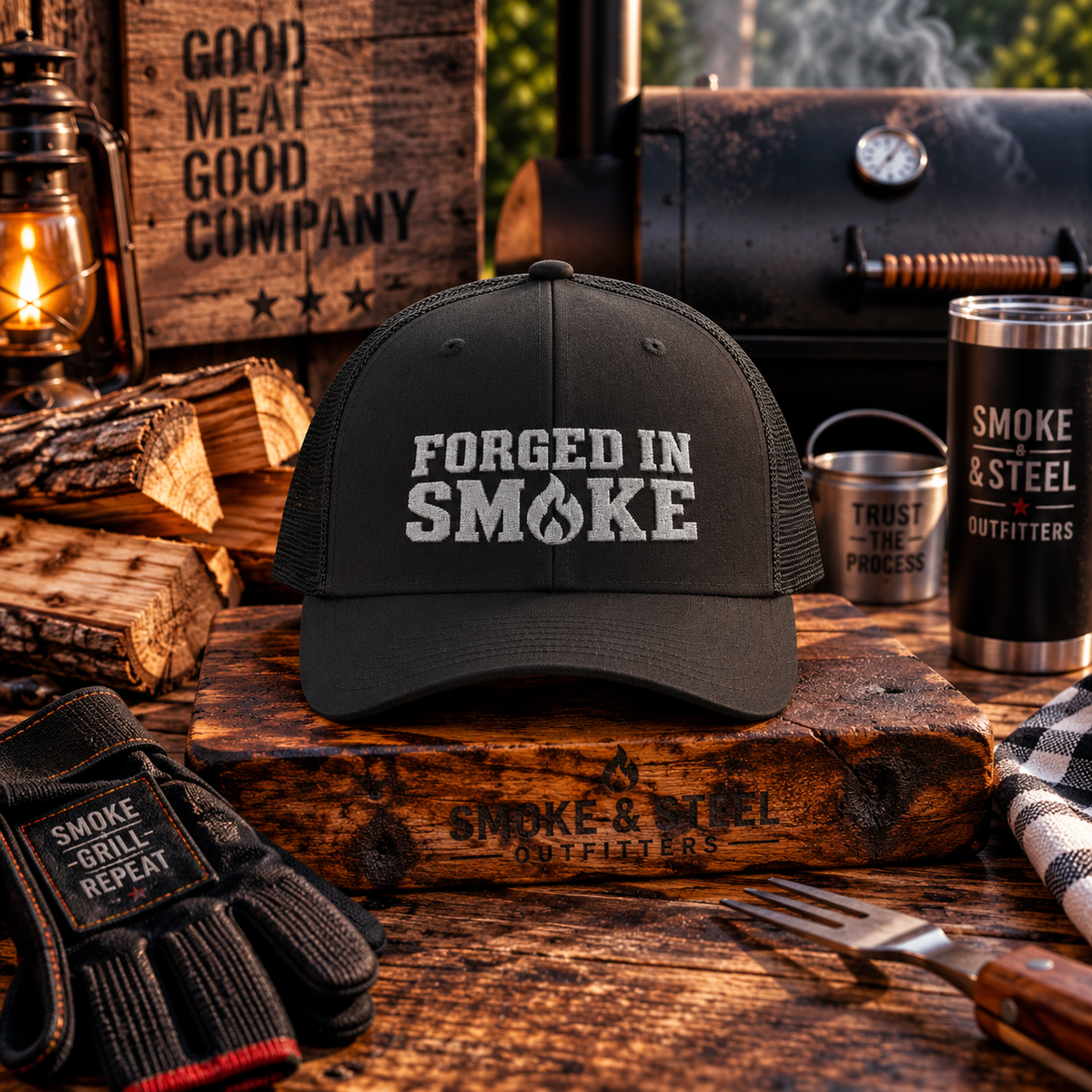Forged in Smoke Snapback Trucker Cap