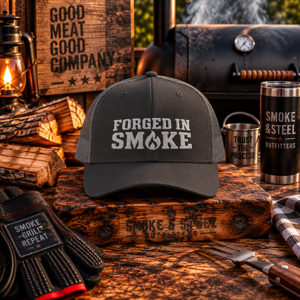Forged in Smoke Snapback Trucker Cap