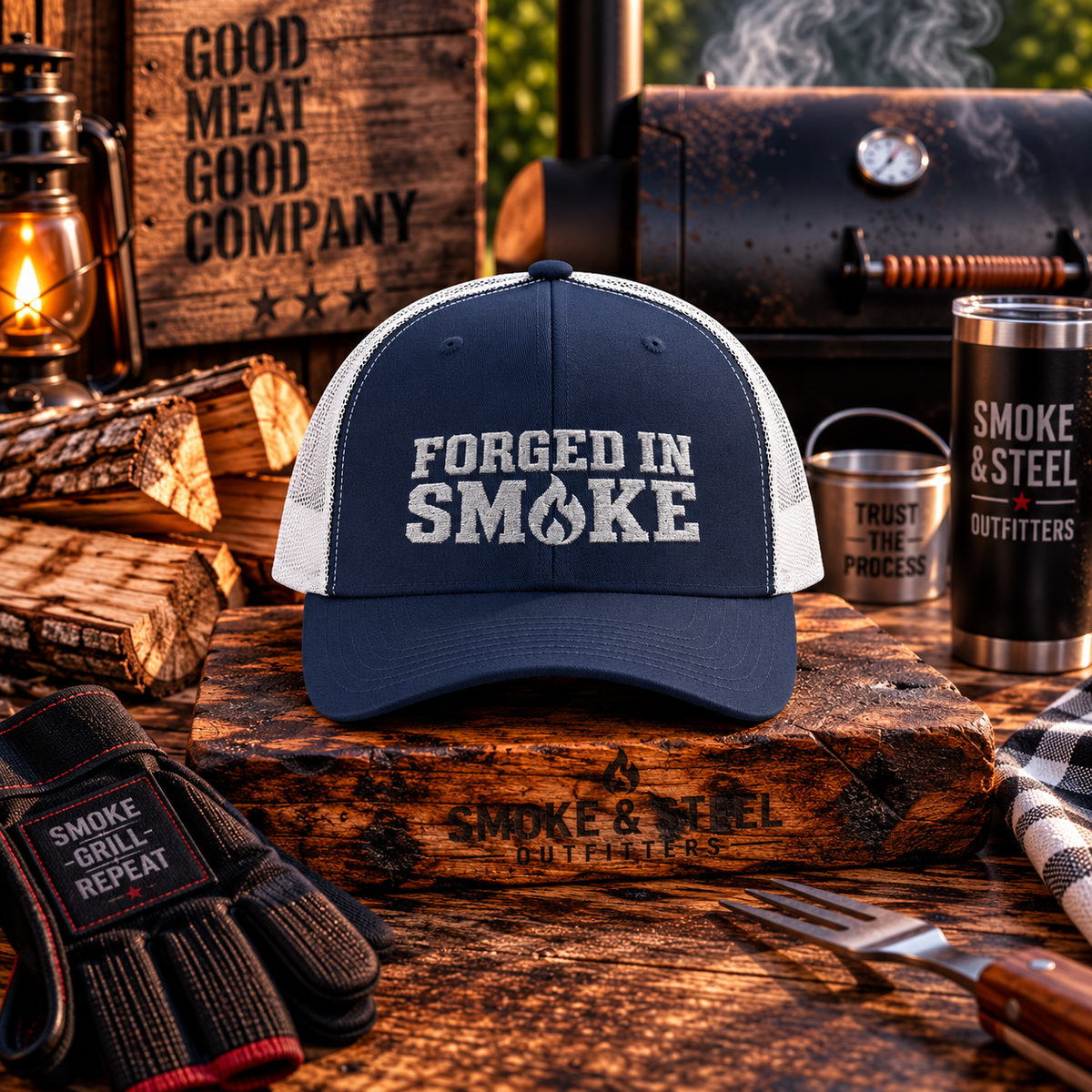 Forged in Smoke Snapback Trucker Cap