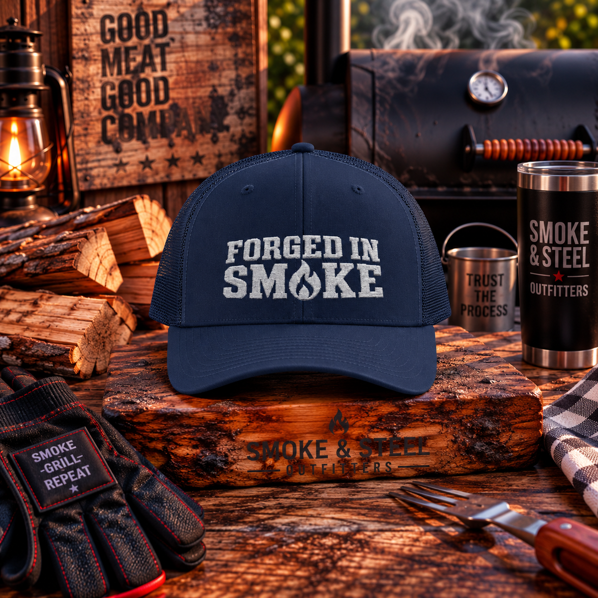 Forged in Smoke Snapback Trucker Cap