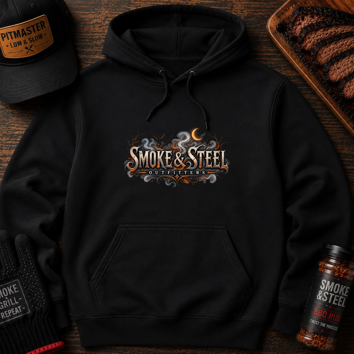 Headless Pitmaster Hoodie – Heavyweight pullover hoodie with the Headless Pitmaster graphic