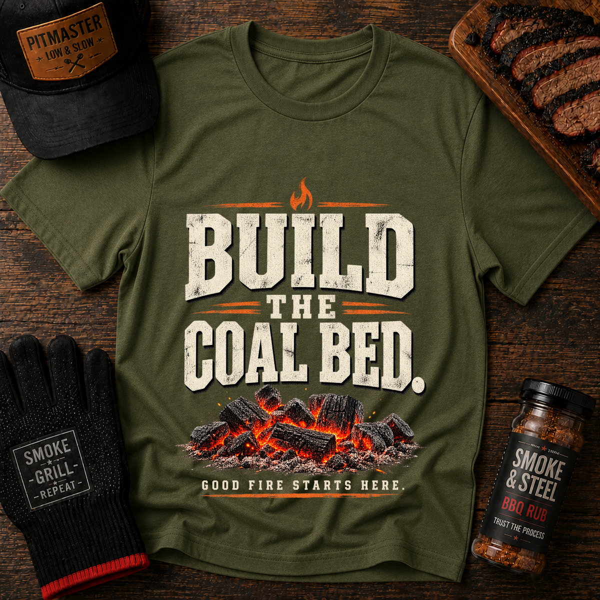 Build the Coal Bed BBQ T-Shirt