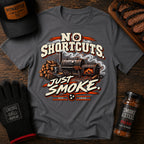 No Shortcuts Just Smoke t-shirt, Charcoal colorway
