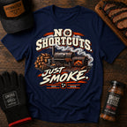 No Shortcuts Just Smoke t-shirt, Navy colorway