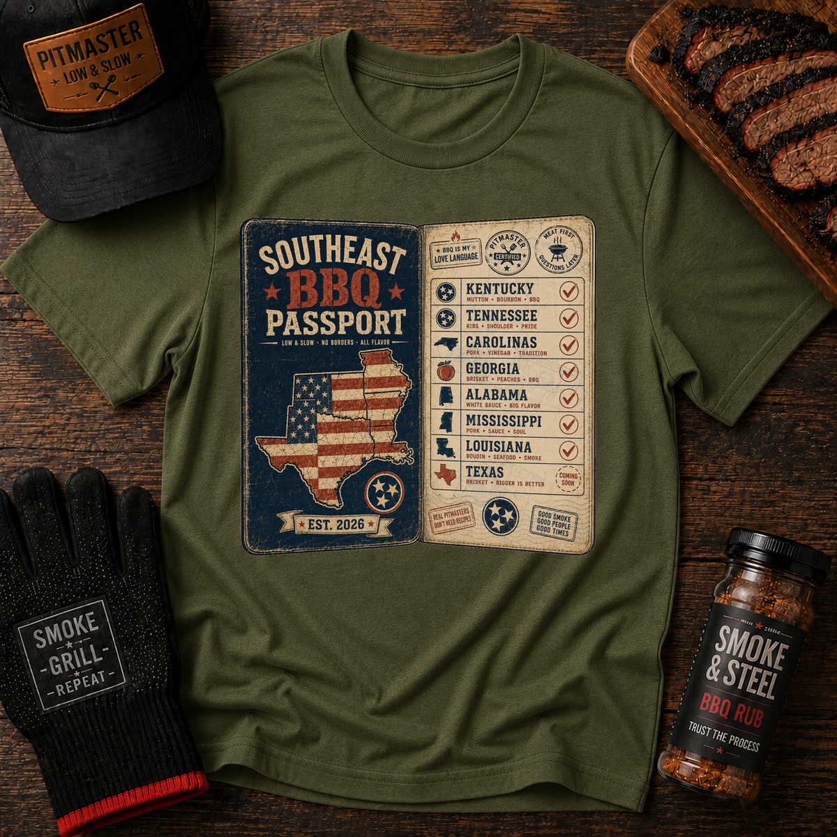 Southeast BBQ Passport T-Shirt
