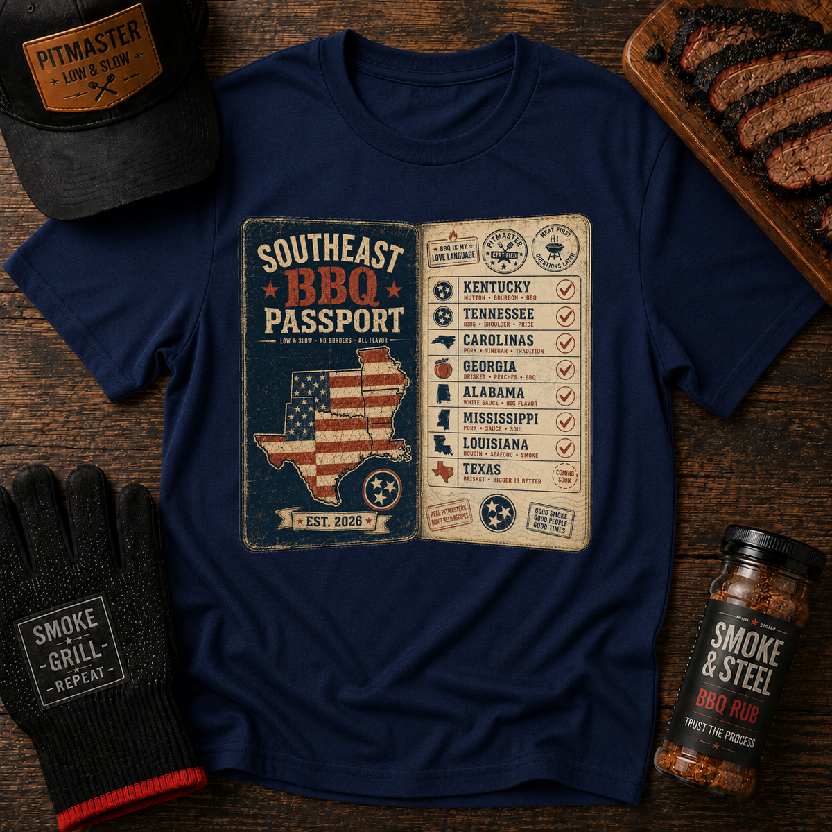 Southeast BBQ Passport T-Shirt