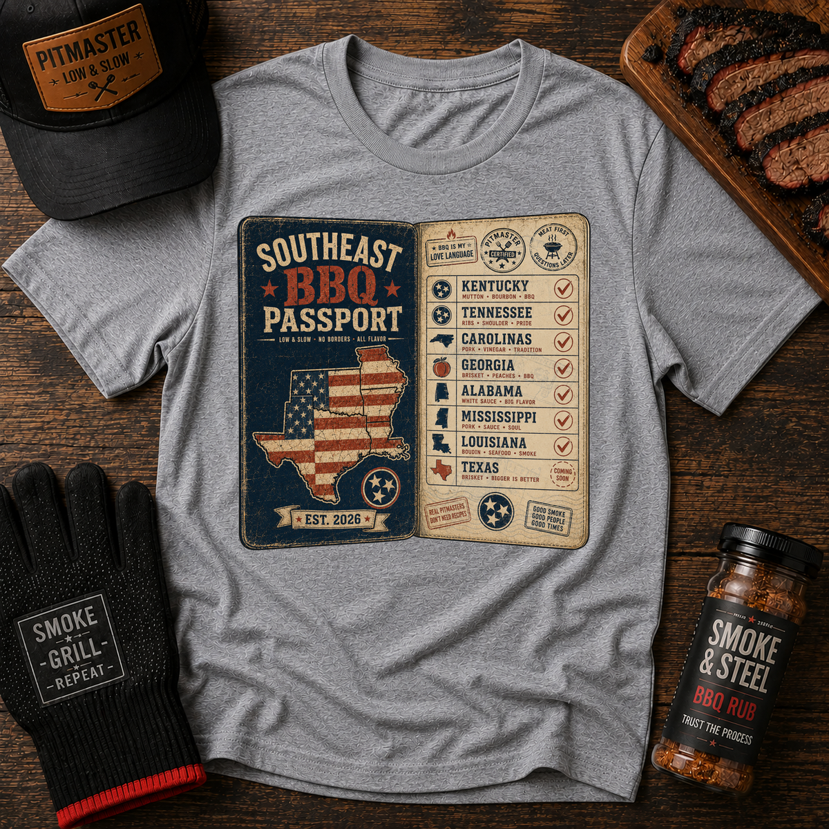 Southeast BBQ Passport T-Shirt
