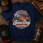 Game Day Smoky BBQ tailgate t-shirt, Navy colorway