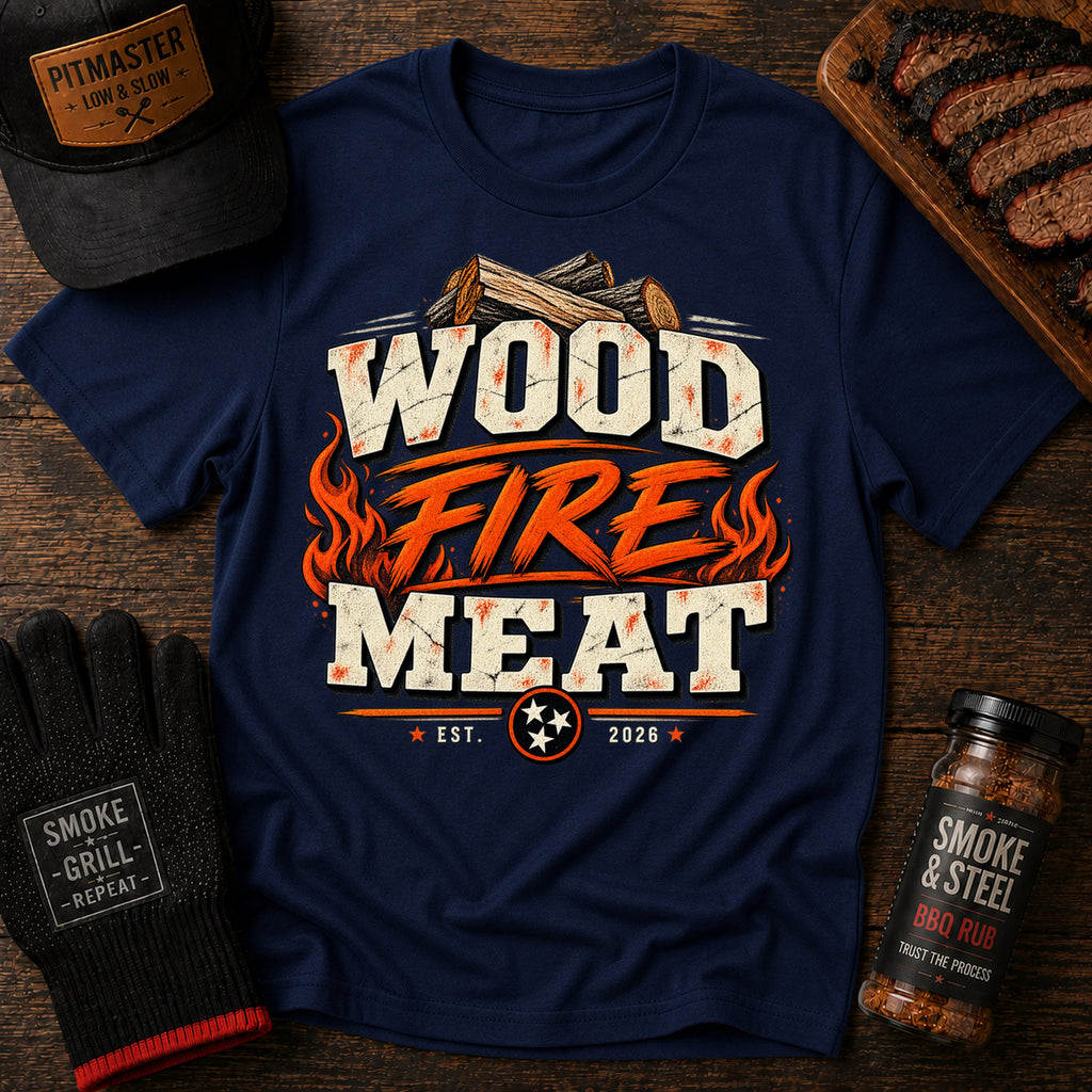 Wood Fire Meat BBQ T-Shirt