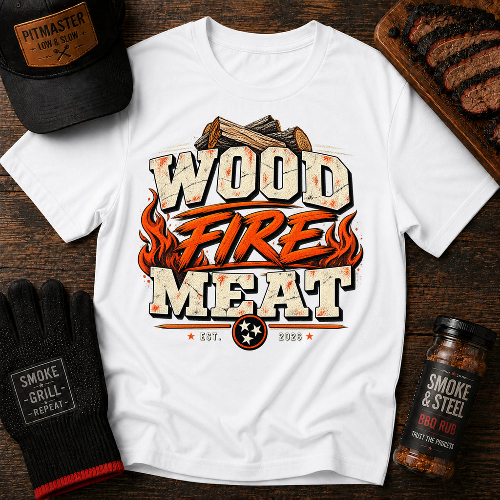 Wood Fire Meat BBQ T-Shirt